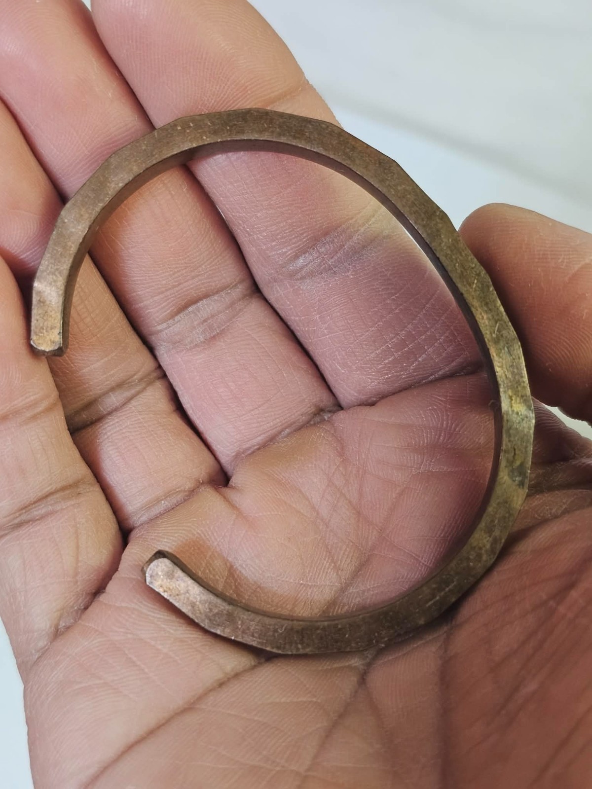 vtg Copper Cuff Bracelet 6 1/2in – Solid- Heavy 24g- S10- READ