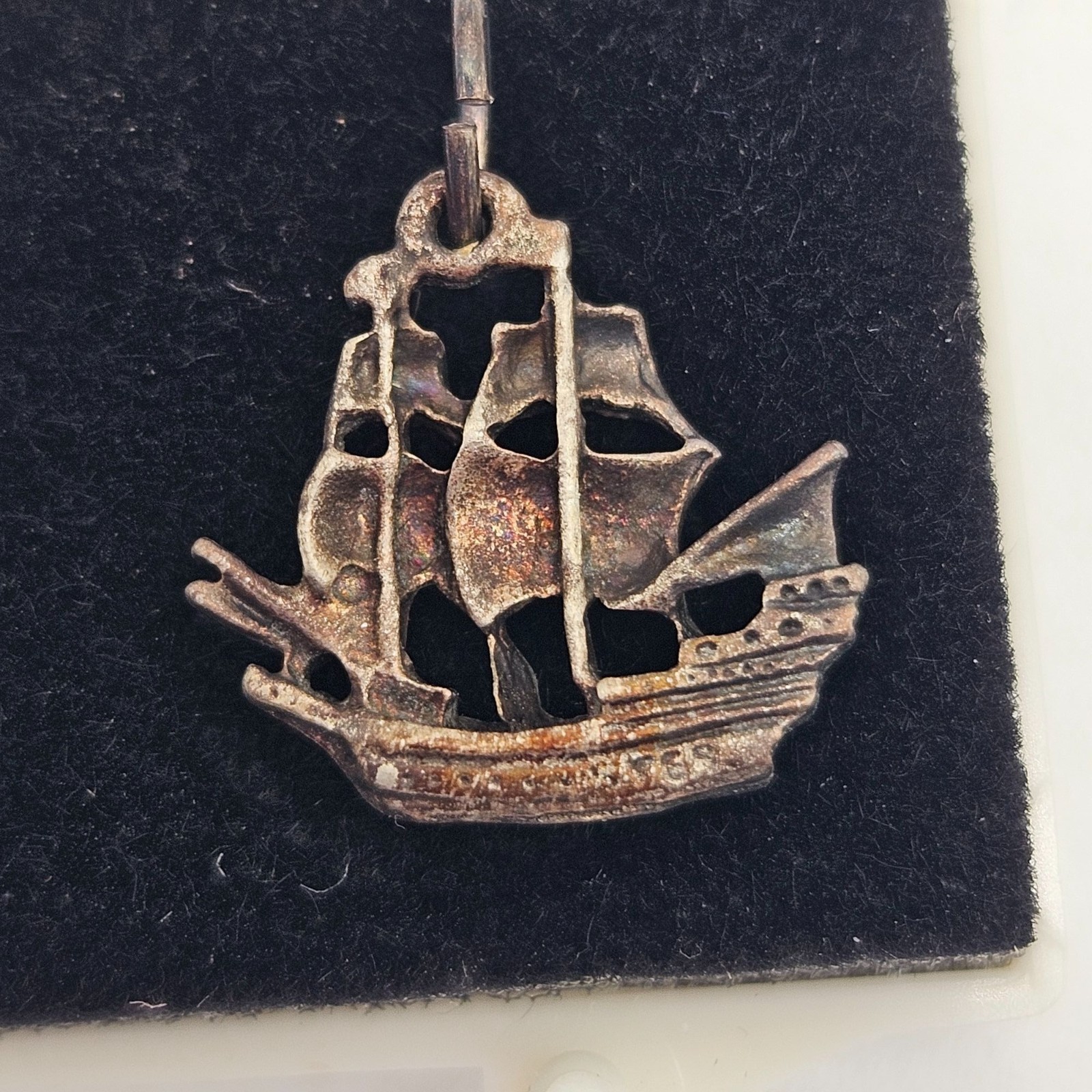 Vintage Sterling Silver Charm Galleon Clipper Sailing Pirate Ship