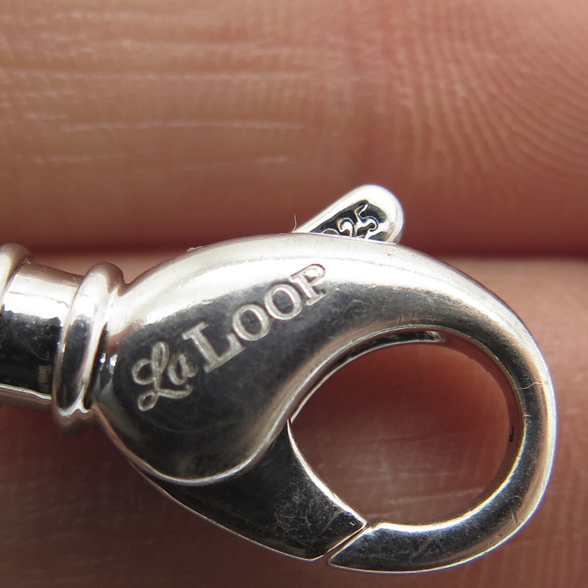 LALOOP 925 Sterling Silver Vintage Bracelet / Necklace Lobster Claw Clasp Lock