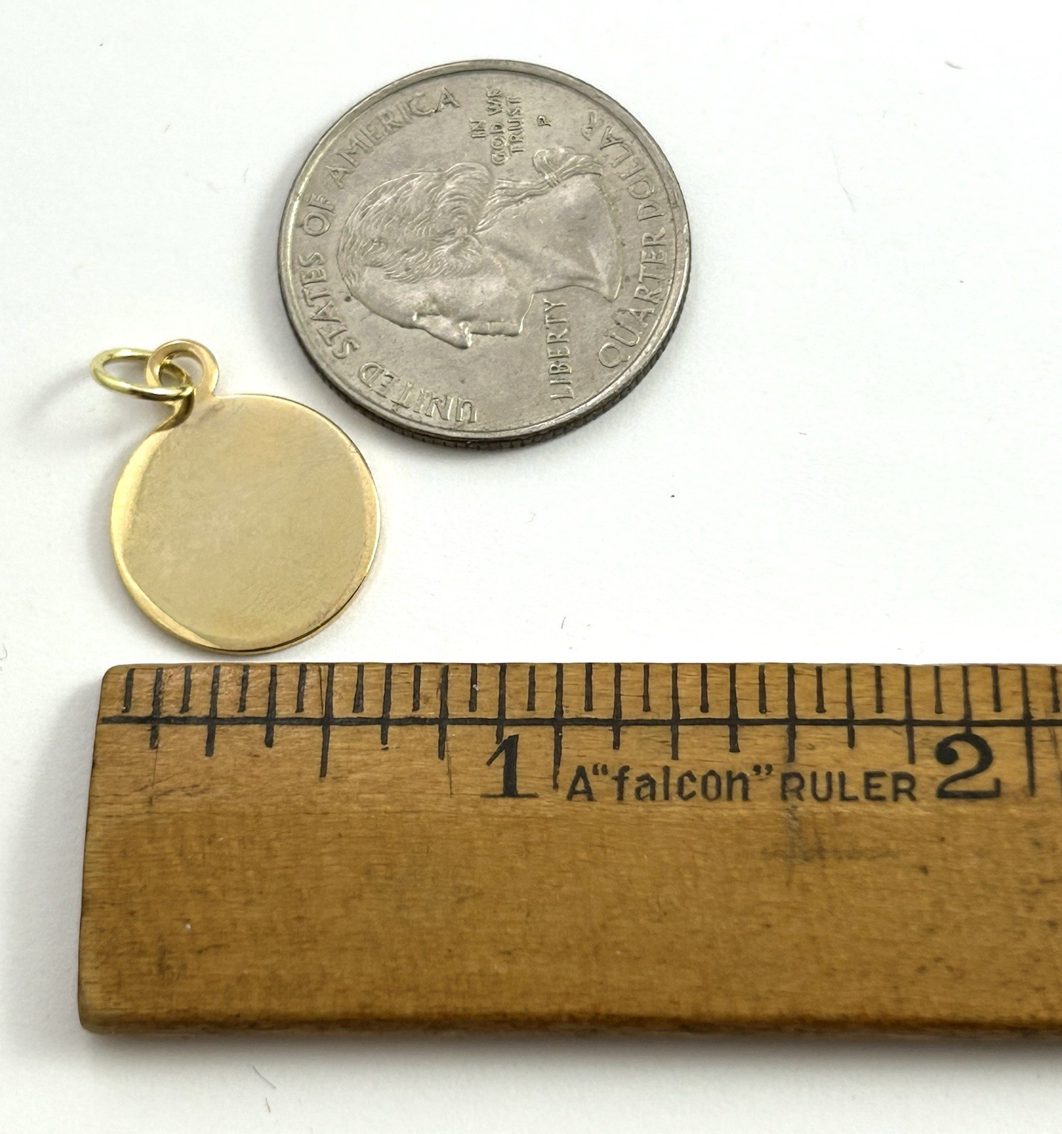 Vintage Initial S Charm Dainty Pendant Etched Gold Plated Metal Vintage Jewelry