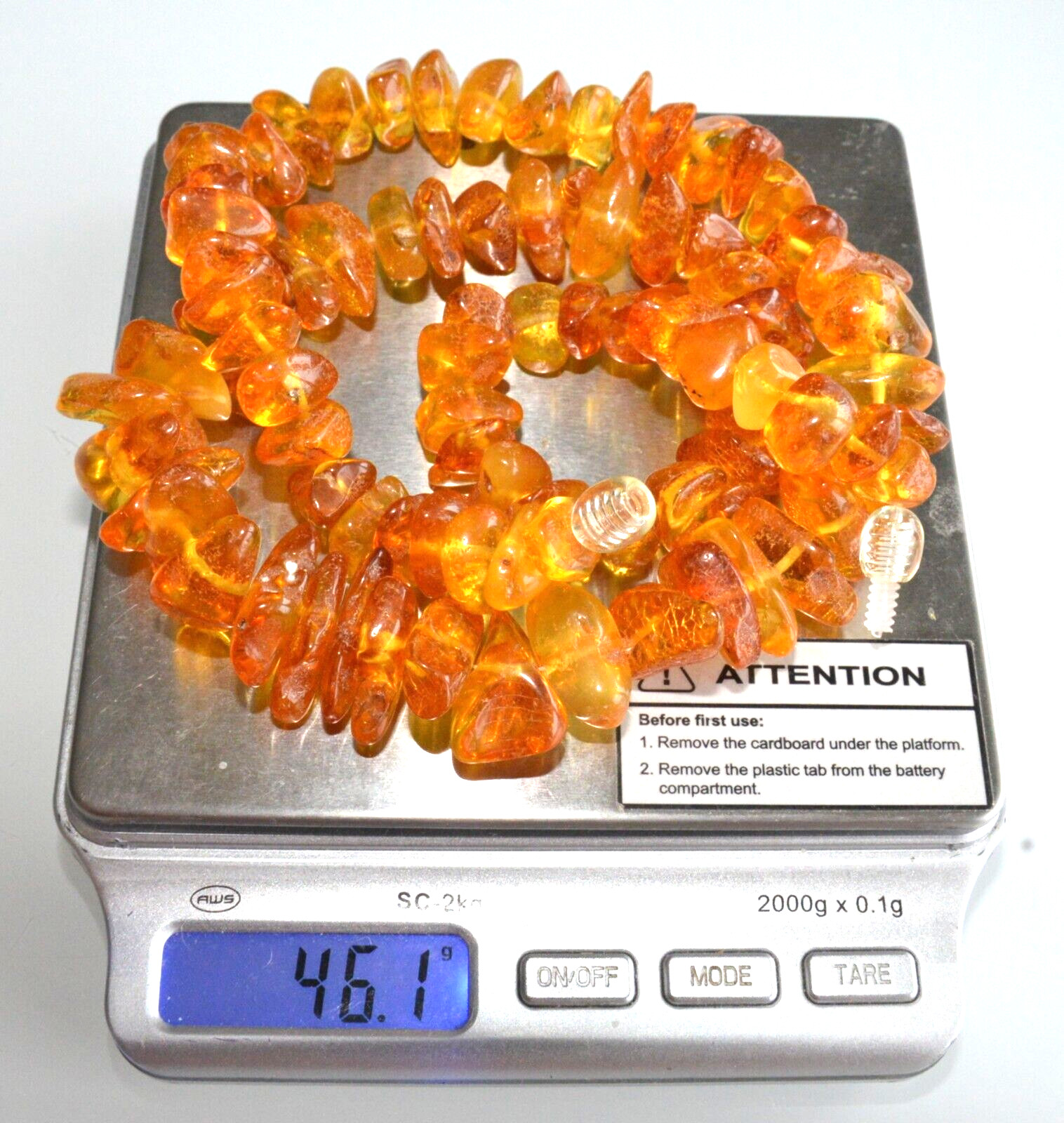 46gr RUSSIAN SOVIET BALTIC AMBER BEAD NECKLACE 琥珀 BRACELET STONE PENDANT EARRING