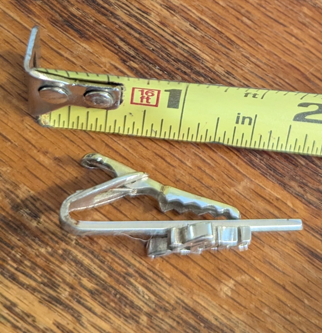 Swank Silver Colored “Lou” Tie Clip Bar Men’s Vintage