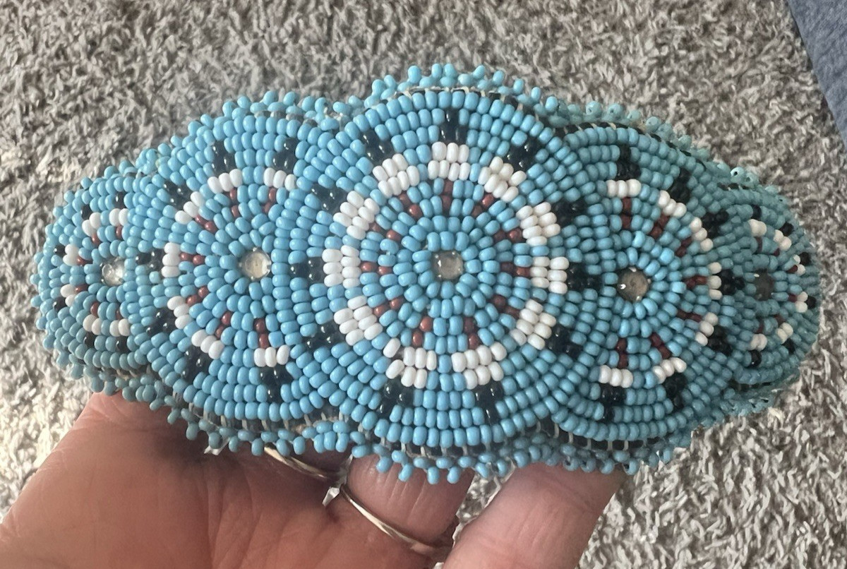 Vintage Native American Seed Bead Coin Purse Wallet Barrette Necklaces Lot