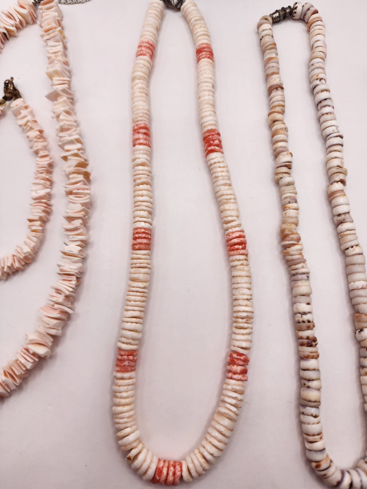 Vintage Hawaiian Puka Shell Necklace And Bracelet Lot