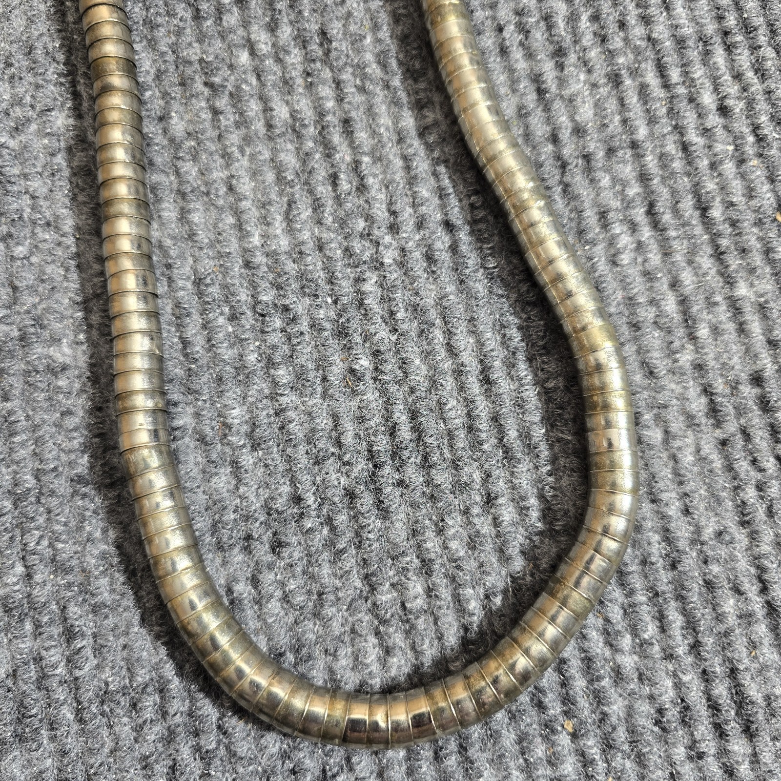 Bronze-tone Cap Bead Serpentine Necklace