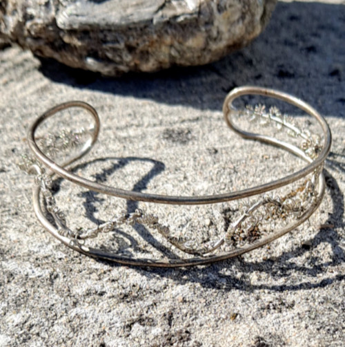 MCM Cuff Bracelet silver twisted wire bracelet