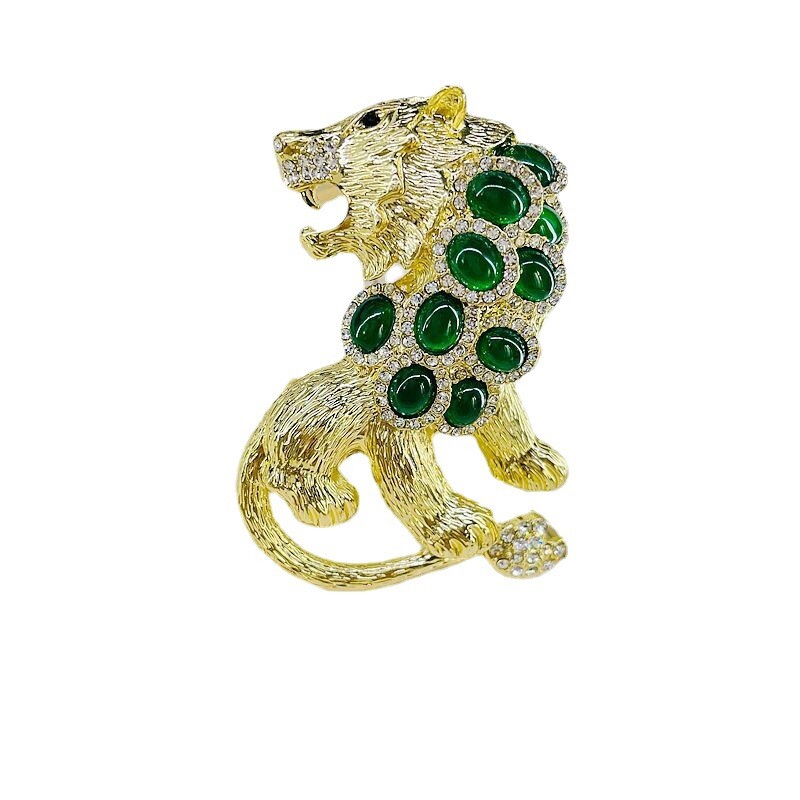 Men Women Ancient Domineering Lion Vintage Brooch Antique Jewelry Luxury Gift