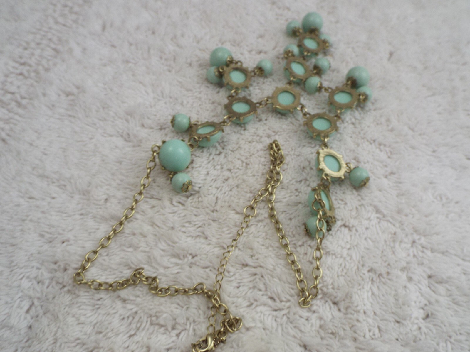 Goldtone Seafoam Scoop Necklace (A53)