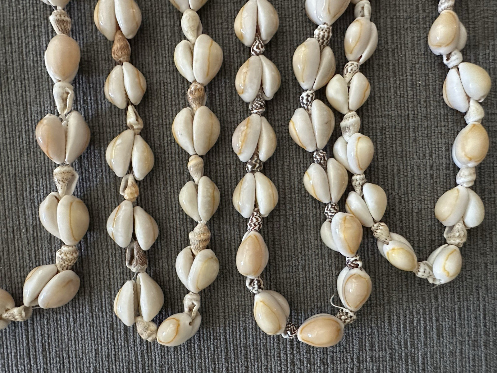 Lot of 10 Vintage Cowrie Puka Necklaces Shell Seashell Boho Beach Wedding Party