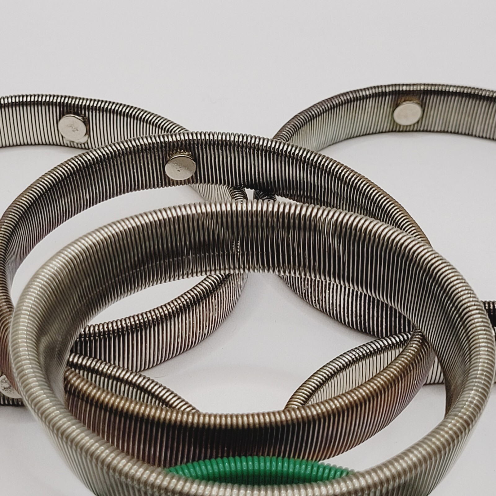 8 Slinky Stretch Coil Shirt Garter Band Style Vintage Bracelet Costume Jewelry