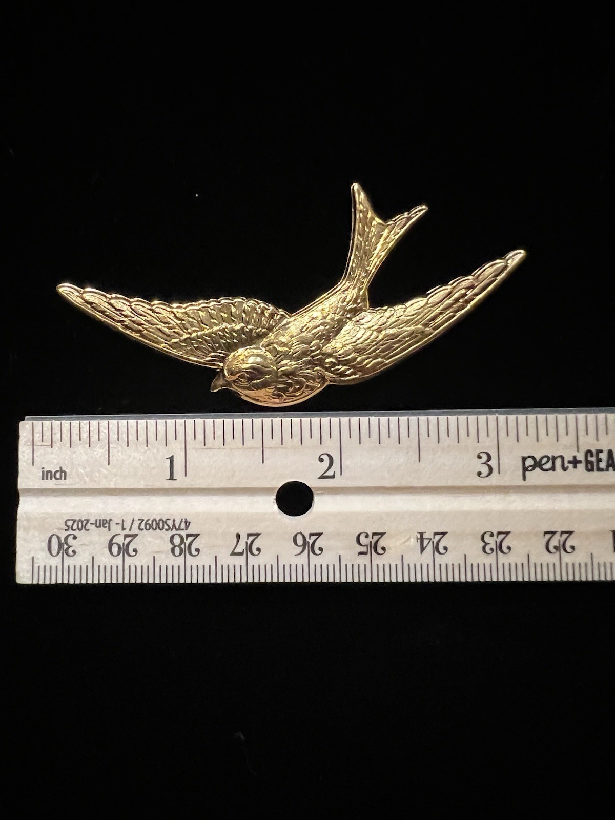 Vintage Bird 22K Gold Plated Brass Stamping for Jewelry/Craft/Decor/Famous Maker