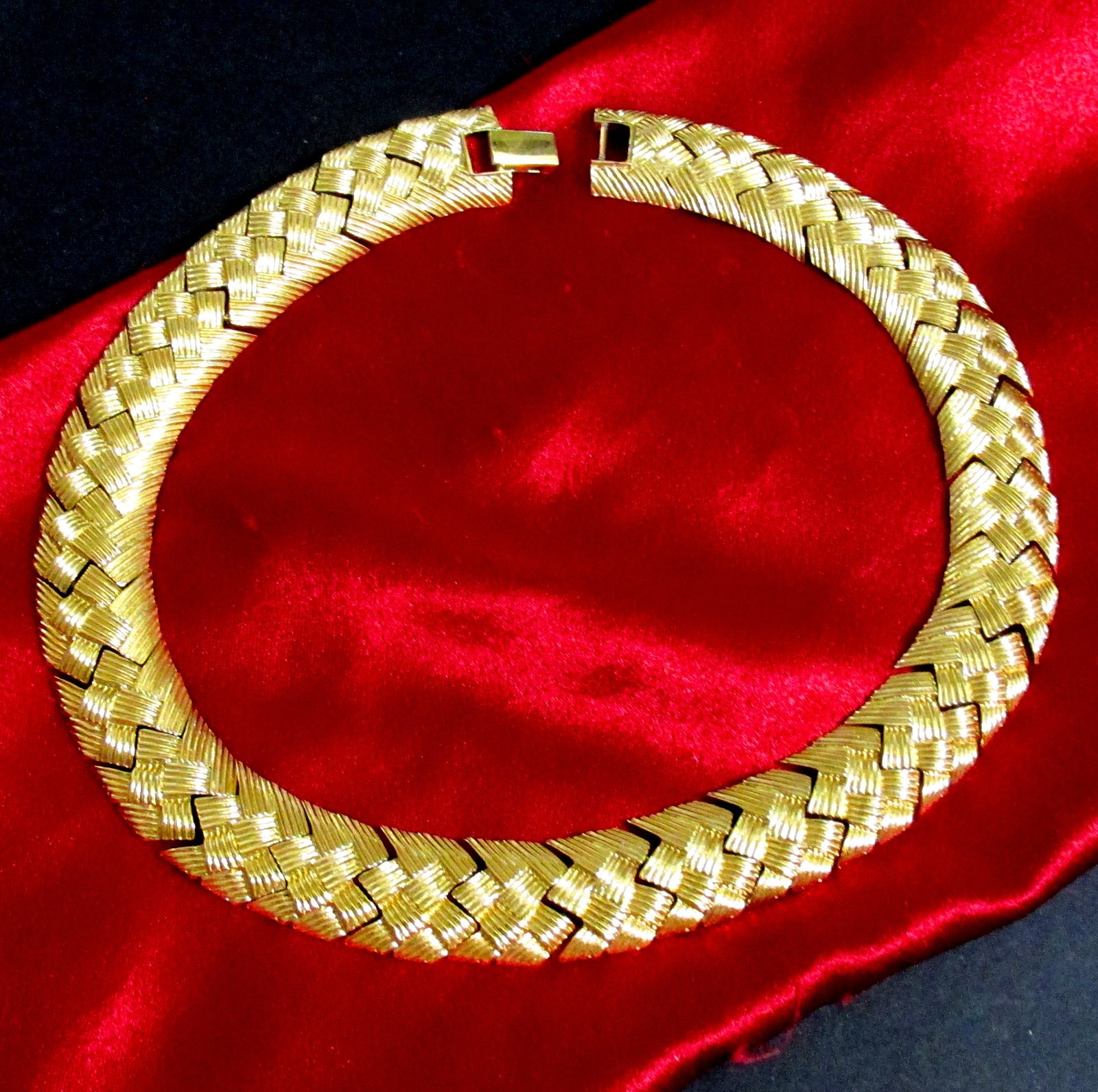 VTG NAPIER GP BRAIDED WOVEN CHAIN 16″ NECKLACE ELEGANT CLASSIC EXC