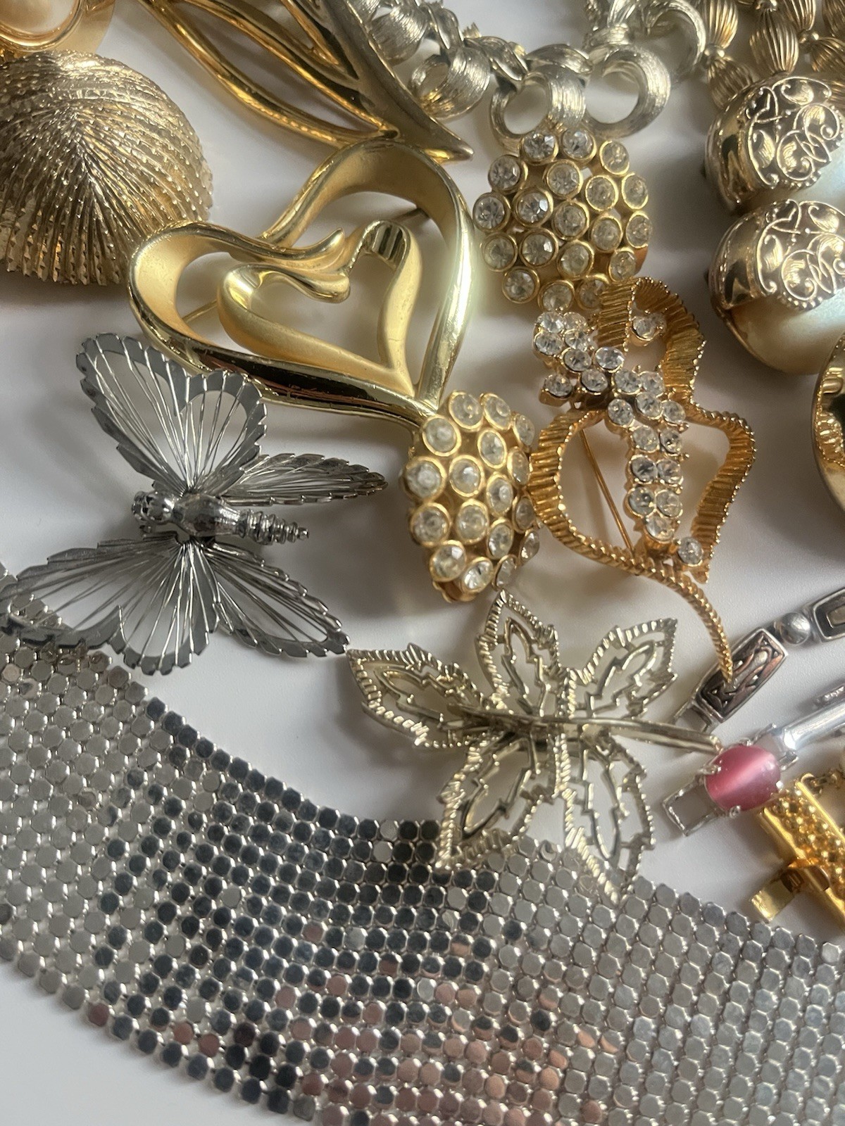 Vintage Jewelry Lot Monet AK LC Lauren Coro Lisner Green Crystal 1960-90’s