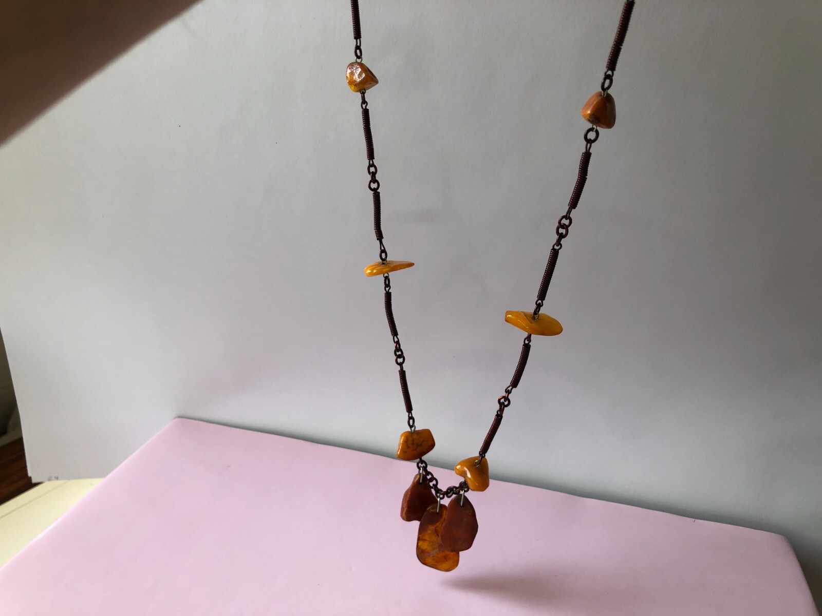 Rare Vintage: Natural Baltic Amber Necklace Beads of different shapes