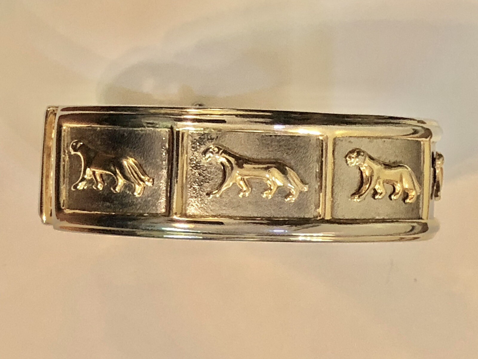 Vintage Gruen Dual Tone Pantera Bracelet