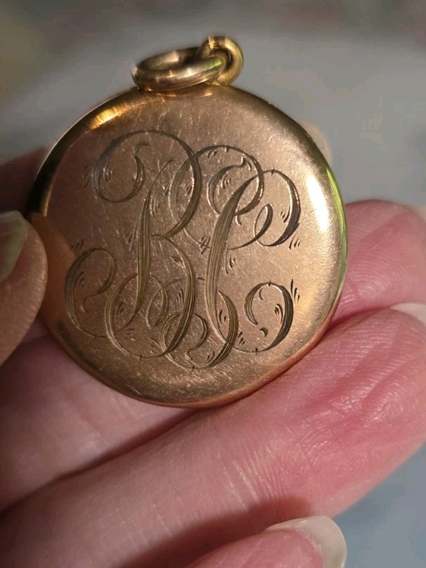 Victorian Rose Gold Filled Paste Locket
