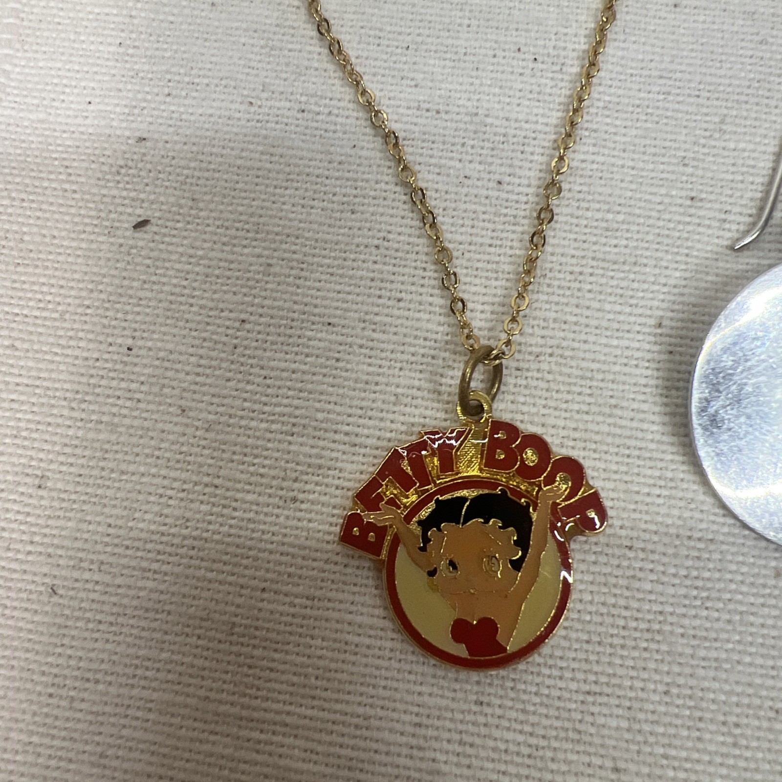 Betty Boop Vintage 90s Jewelry Round Pair Of Earrings Sterling Silver 925 Mex