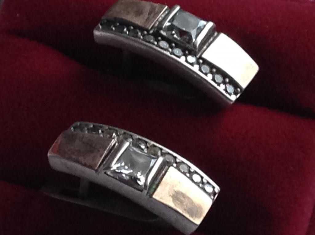Stylish 925 Silver & 375 Gold Earrings – Elegant Design, 6.60g Unique Jewelry
