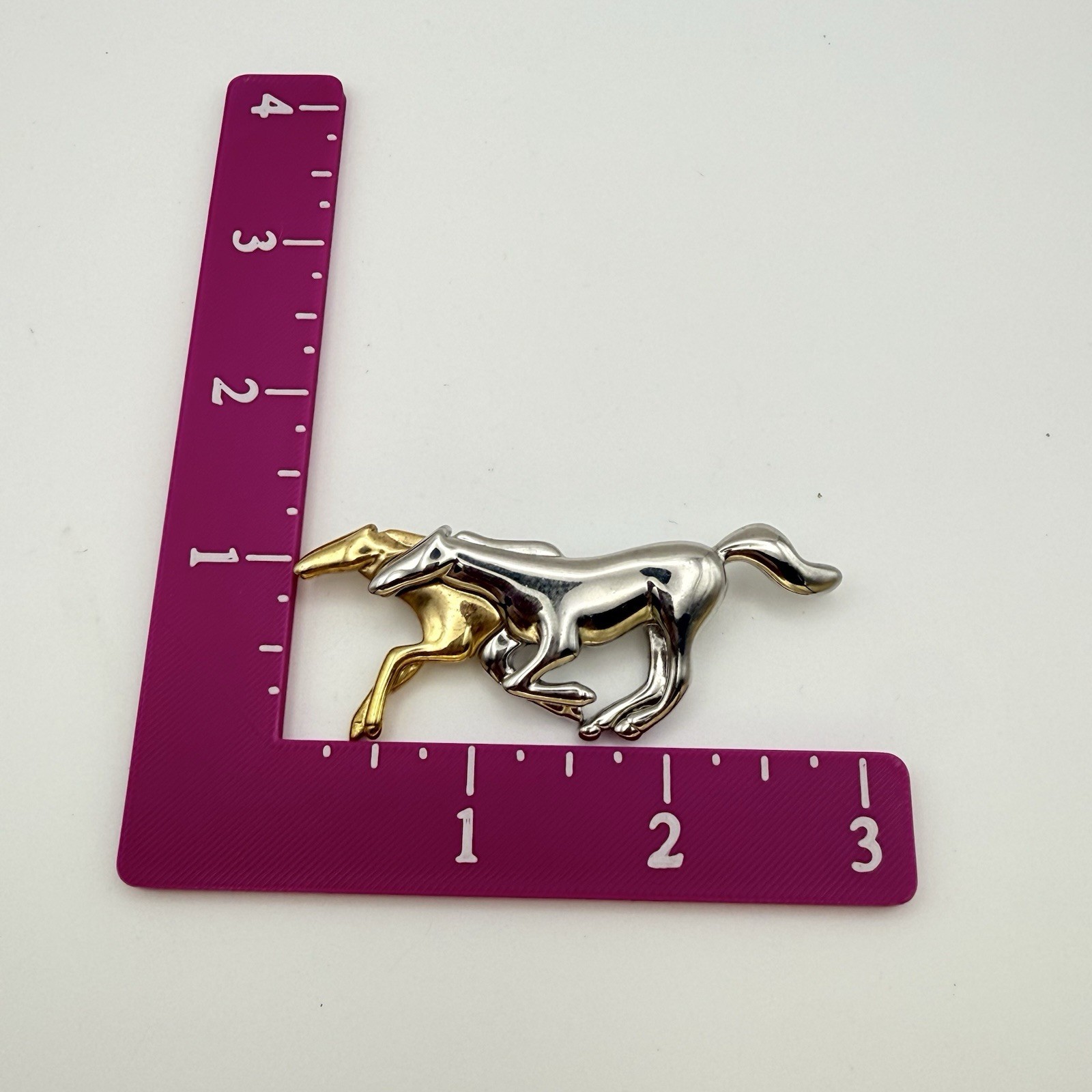 Liz Claiborne LC Running Horses Brooch Gold Silver Two Tone Horse 2.75″