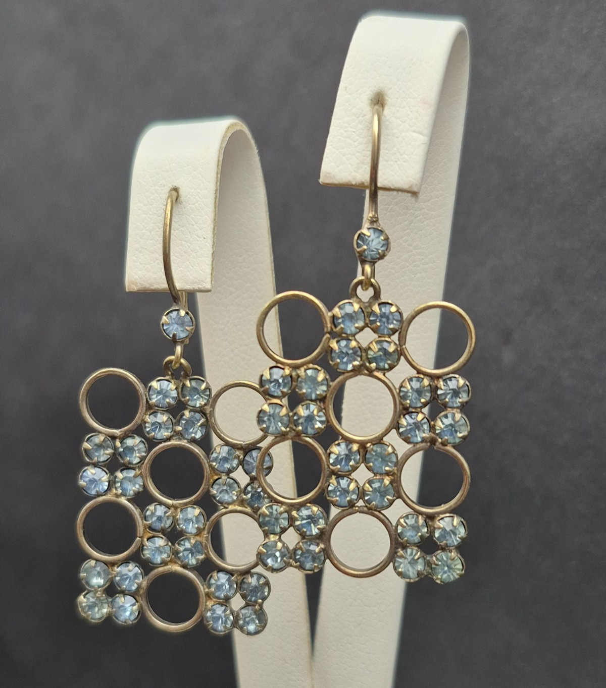 Vintage Soviet 875* Silver Earrings with USSR Stones, Women’s Jewelry