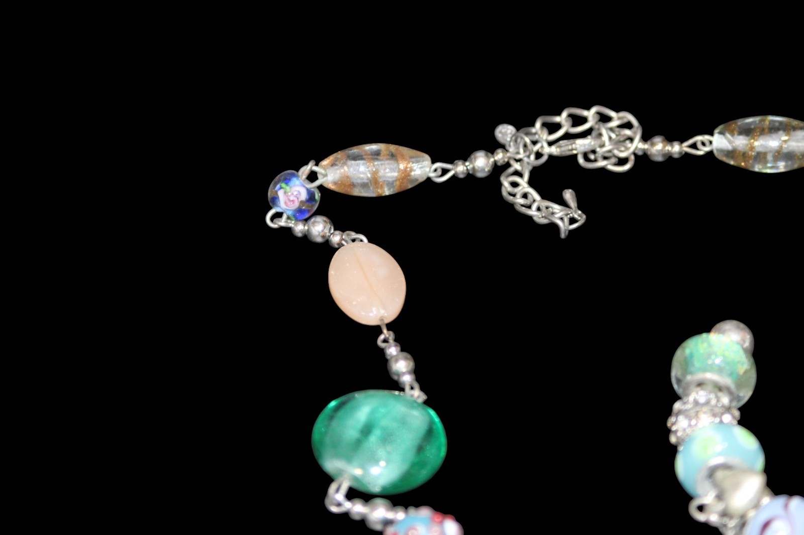 Jewelry Lot VTG Fashion 4 Pc Set Crystals Charms Bracelet Necklace Earrings