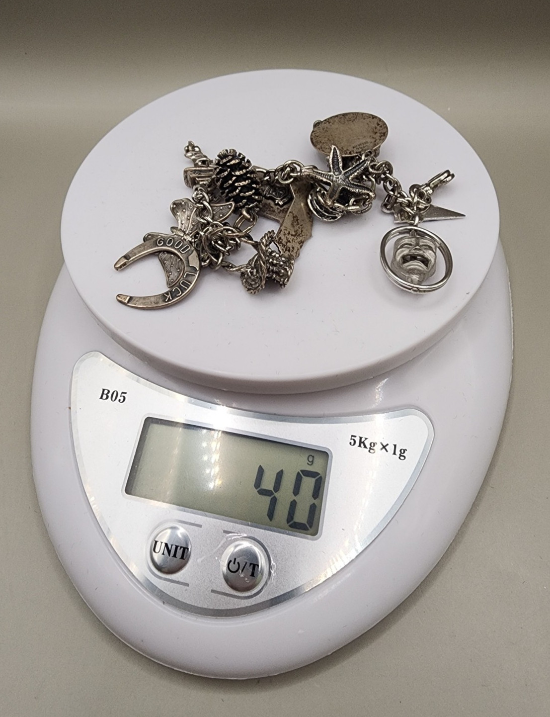 Vintage BEAU Sterling Silver Charm Bracelet 10 Charms Mechanical Theater 40g
