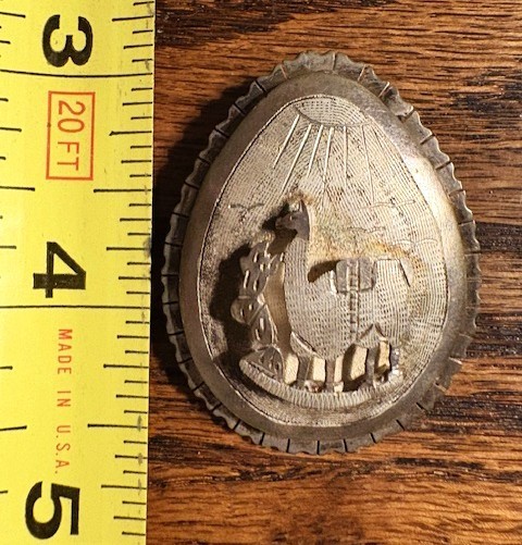 Old Vintage 900 Silver Color Camel Pin Brooch Very Light Weight