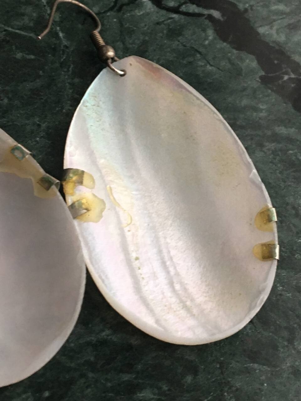 Vintage White and Gold Shell Earrings And Pendant Women’s Jewelry Set