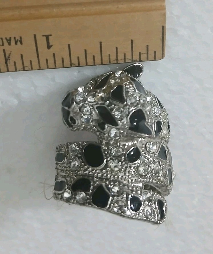 1990’s Style Leopard Jaguar Cheetah Wraparound Expanding Big Cat Ring
