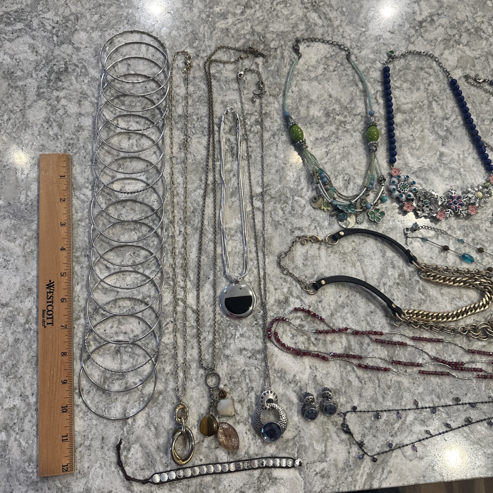 VTG TO NOW ESTATE JEWELRY LOT OF 40+ Pieces Lia Sophia Designer Gaudy Y2K