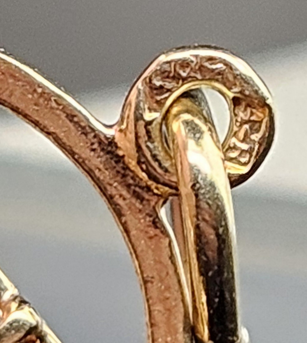 14K Gold SHEET MUSIC NOTES Charm Pendant Scale Treble Clef Musical Vintage