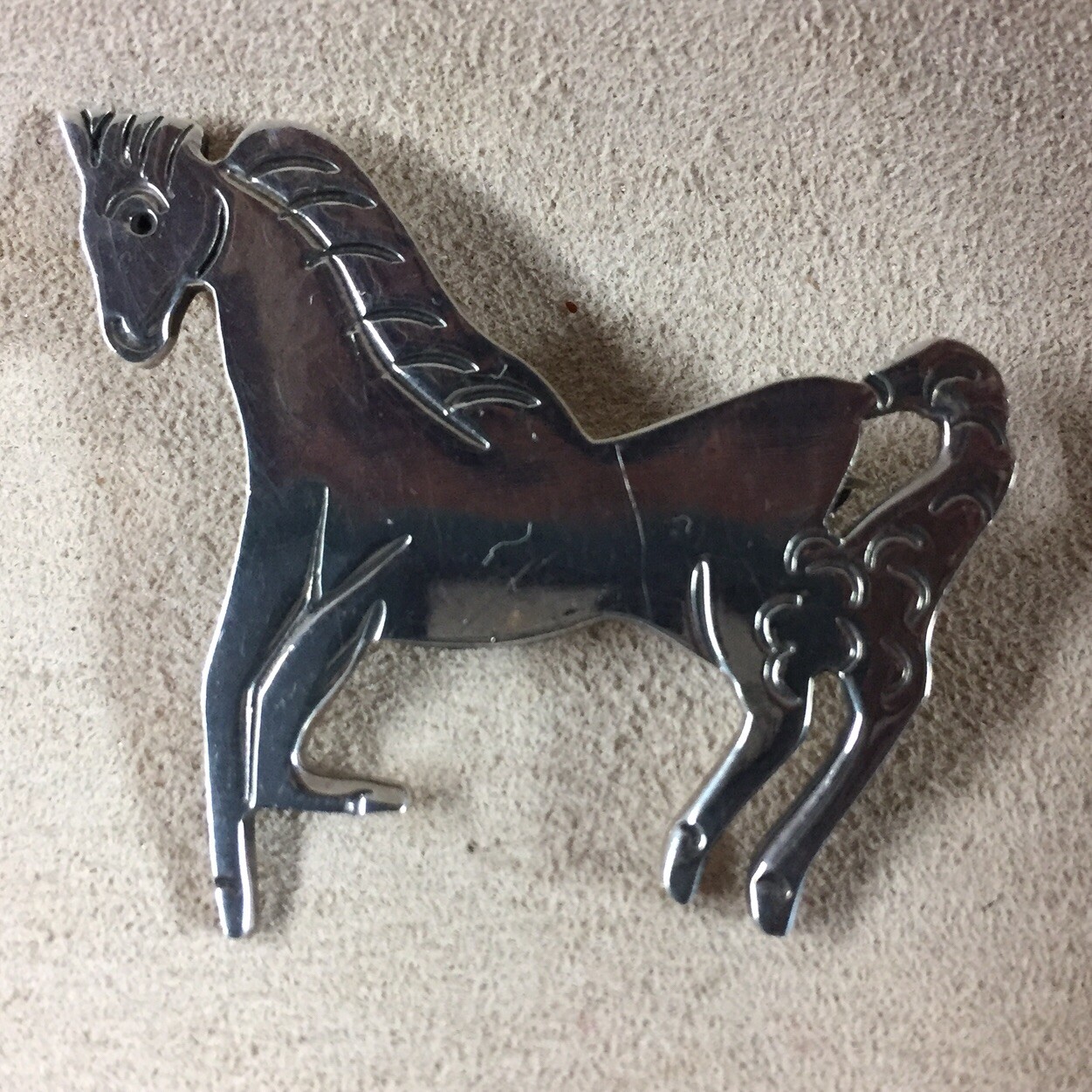 VTG Sterling Silver Mexico Horse Brooch
