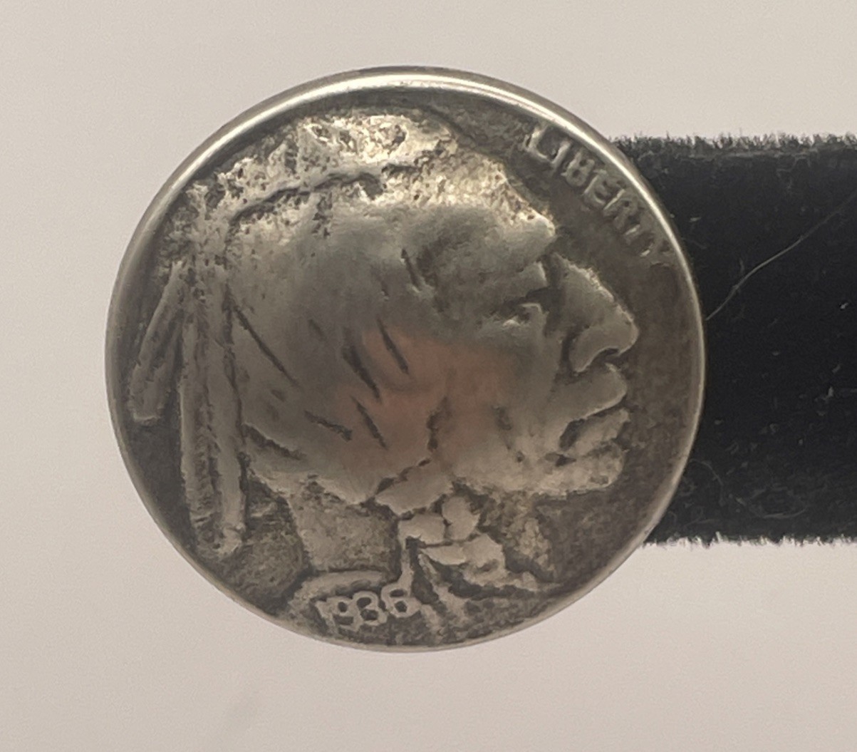 Vtg 1936 Indian Head/Buffalo Nickel Pierced Earrings Coins