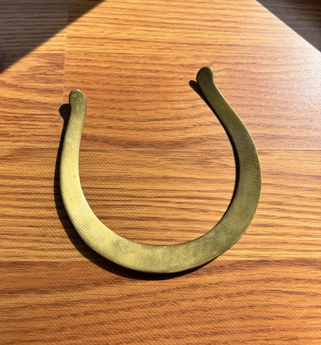 Vintage Hammered Brass Collar Necklace Choker 70’s Boho Brutalist (N) NOTE