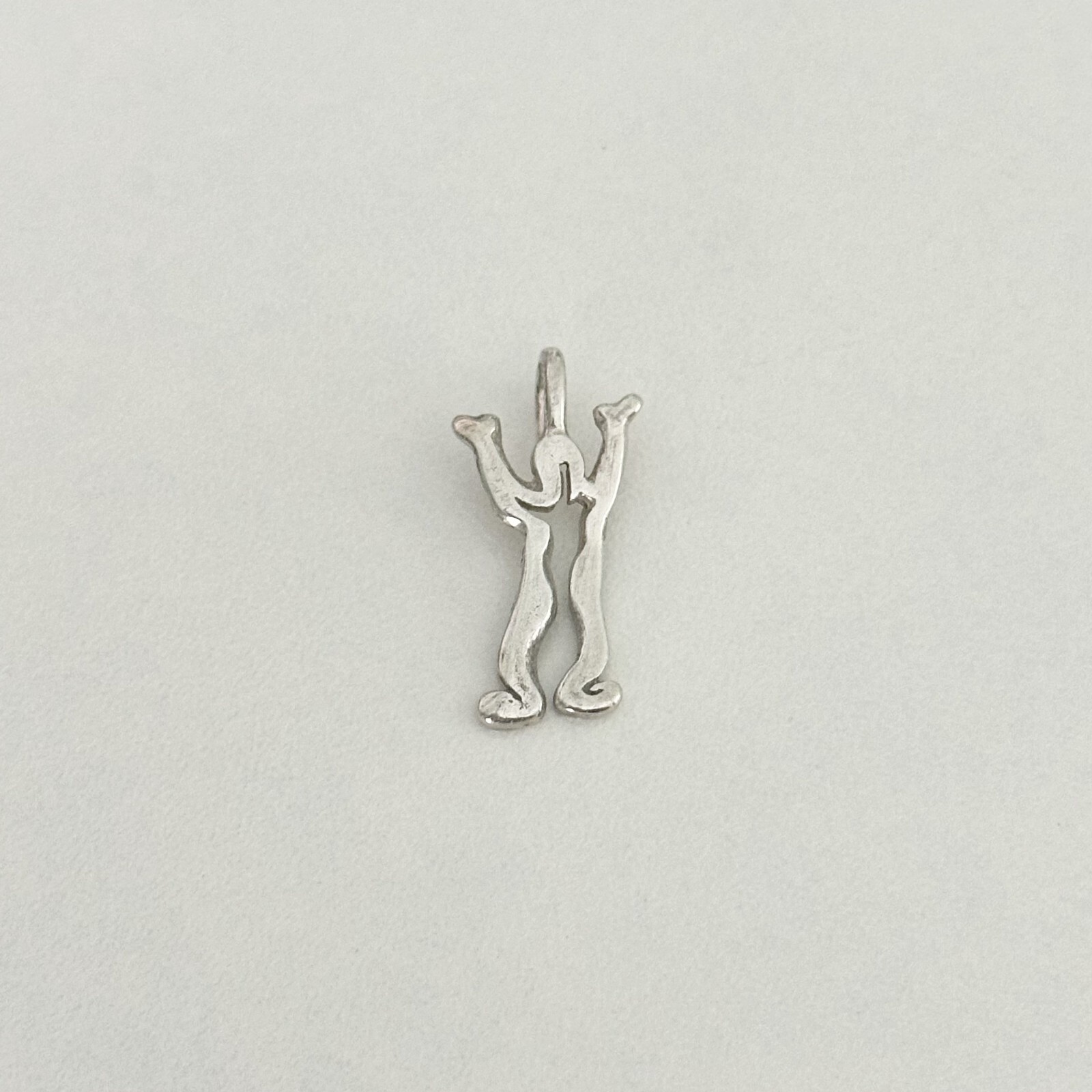 Vintage 925 Sterling Silver I Will Praise Figure Person Charm Pendant