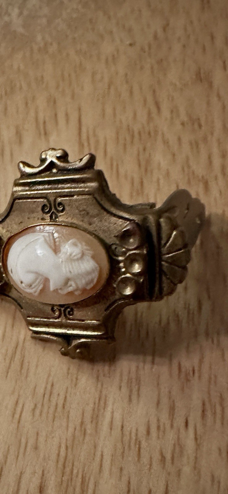 Vintage Small Cameo Dress Clip