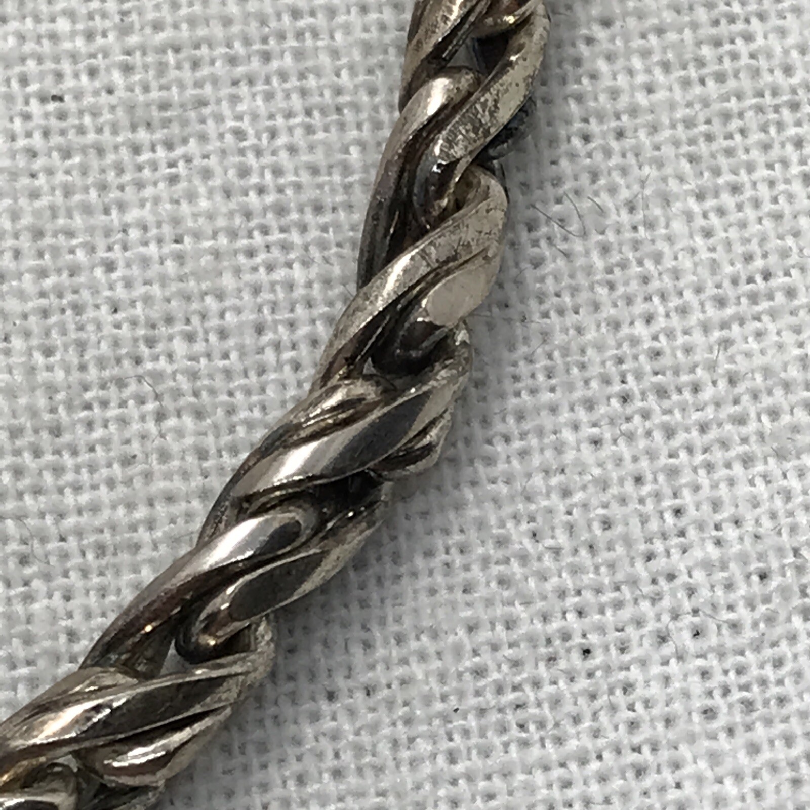 Vintage Sterling Silver Delicate Rope Chain Necklace 17-18″