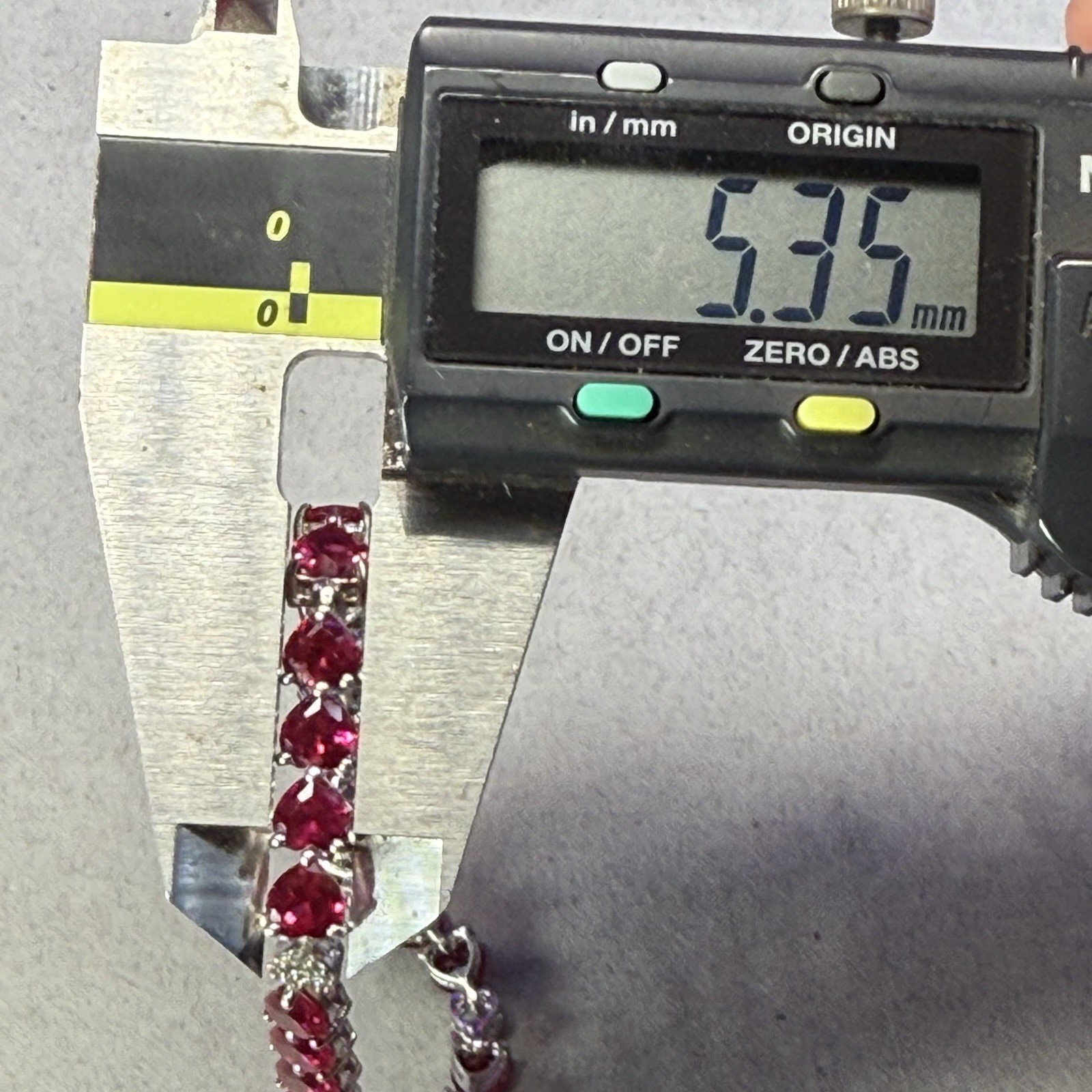 EMA 925 Lab Created Ruby And White Sapphire Hearts Bracelet Tennis 7.25″ 12g