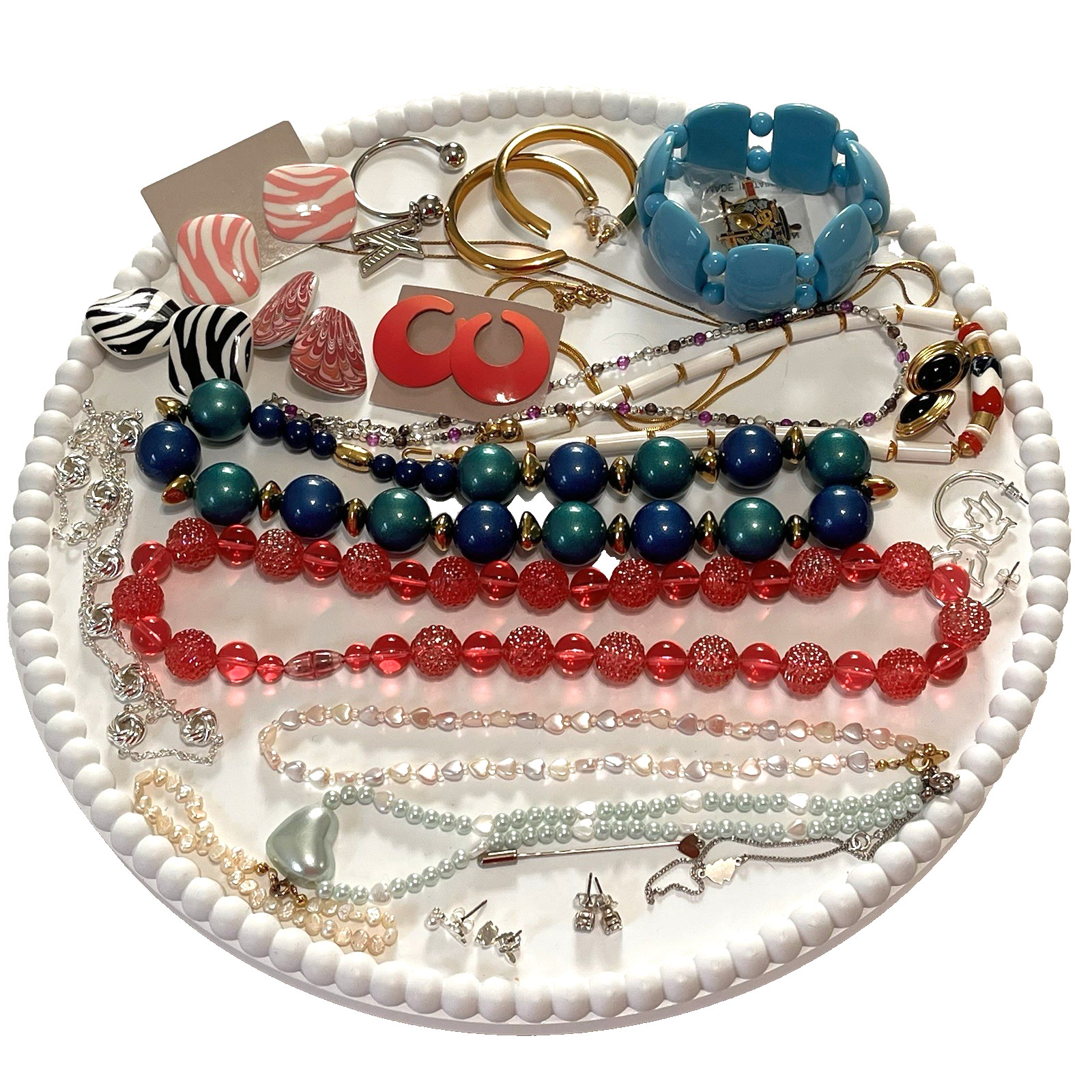 Vintage Jewelry Mix Lot 24 Pcs All Wearable Most Avon Earrings Necklaces & More