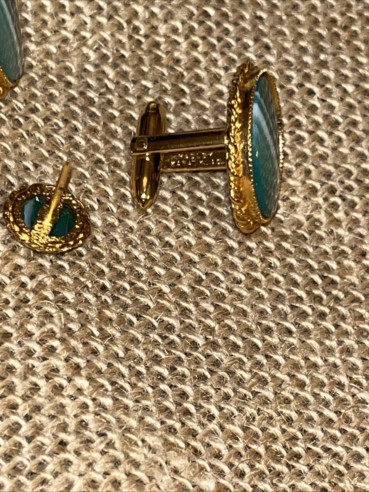 HADLEY Andrea Bouchard Collection Cufflinks & Tie Tack Set VINTAGE