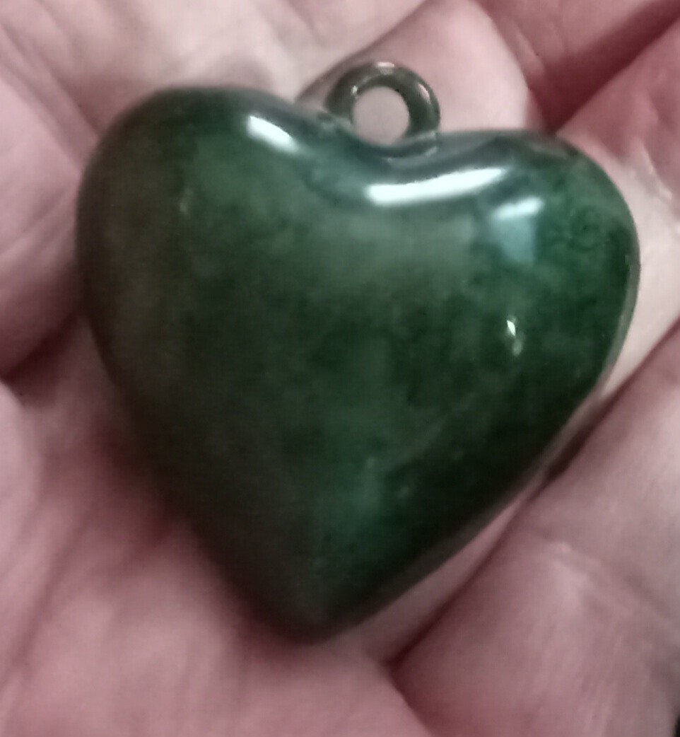 Fine vintage red hard plastic HEART pendant 1 & 1/2″ across Love Charm Very COOL