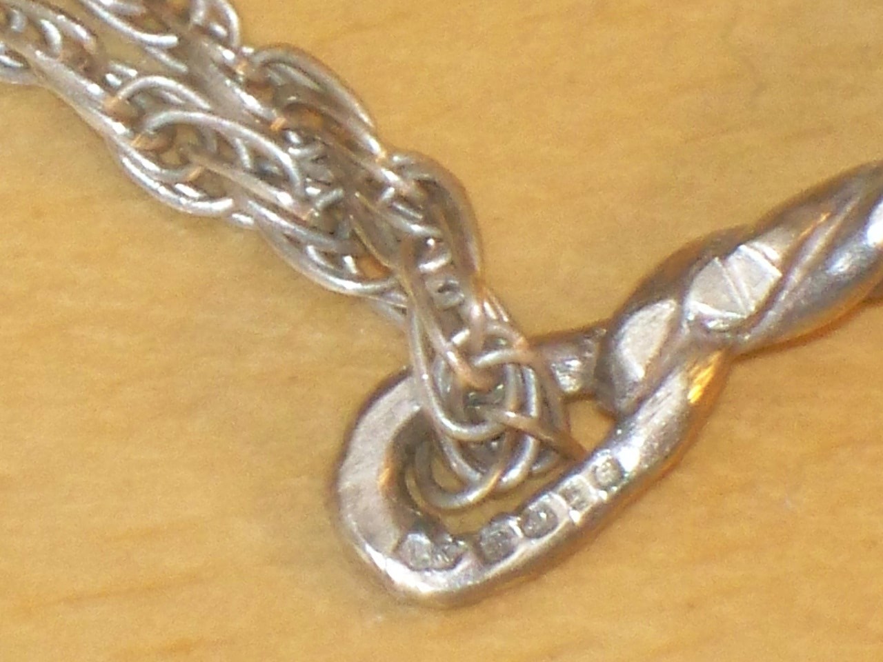 Vintage Handmade STERLING Silver CALLA LILY Pendant NECKLACE English Signed LR