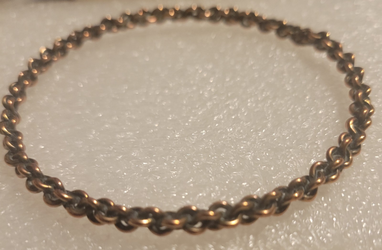 VINTAGE 3 Copper Bangle Bracelet 7 1/2″ To 8″ 3/4″ 1/4″ 1/5″ Wide Twist Floral