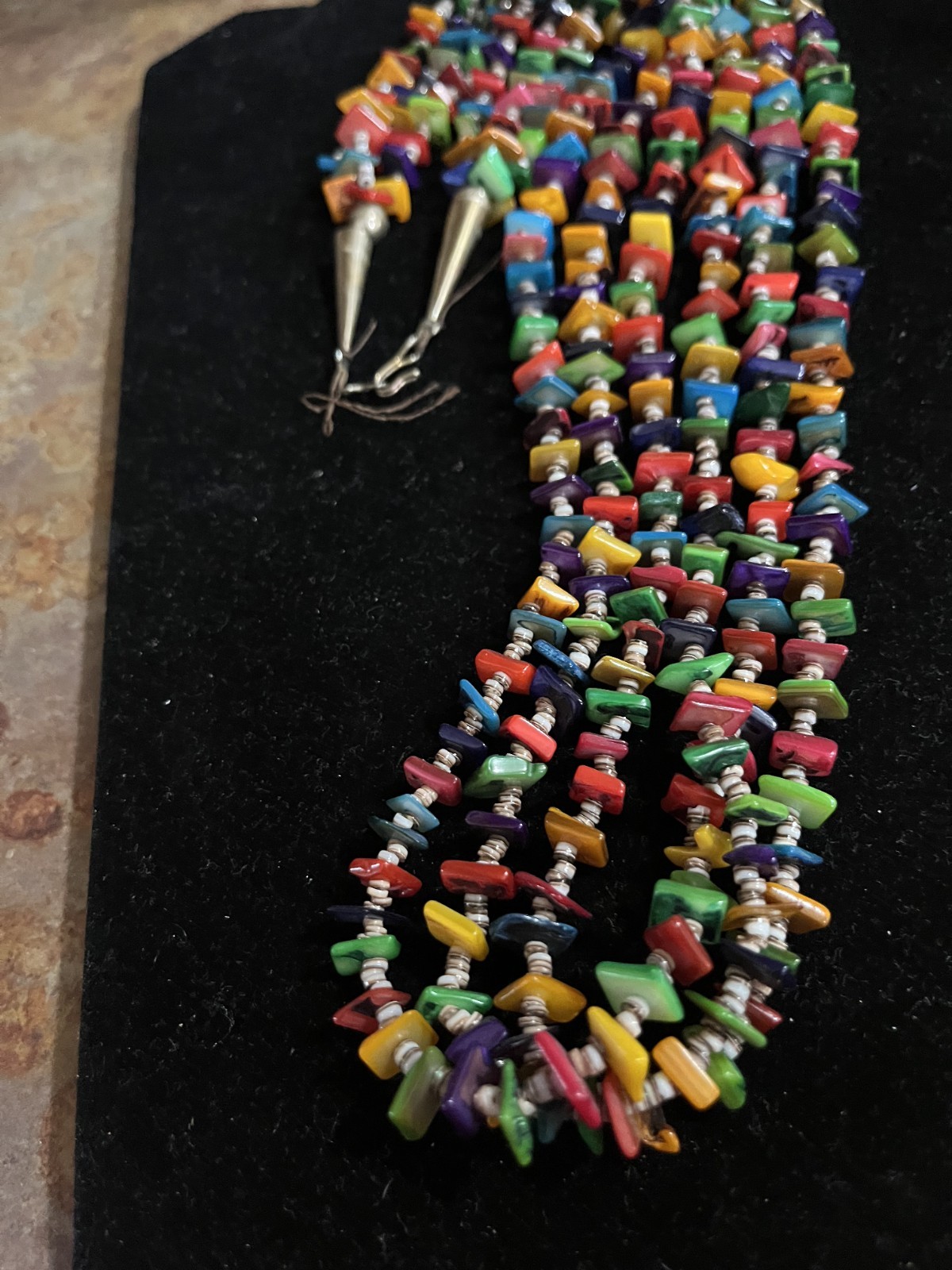Color Color And More Color. Chipped Stone Very Vintage Necklace
