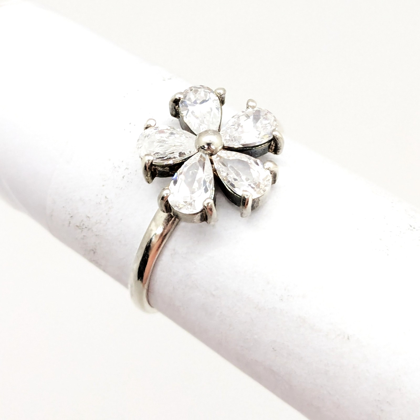 Vintage Elegant RING Silver 925 with Bright Stones -size: 7US (17mm) | UA #111