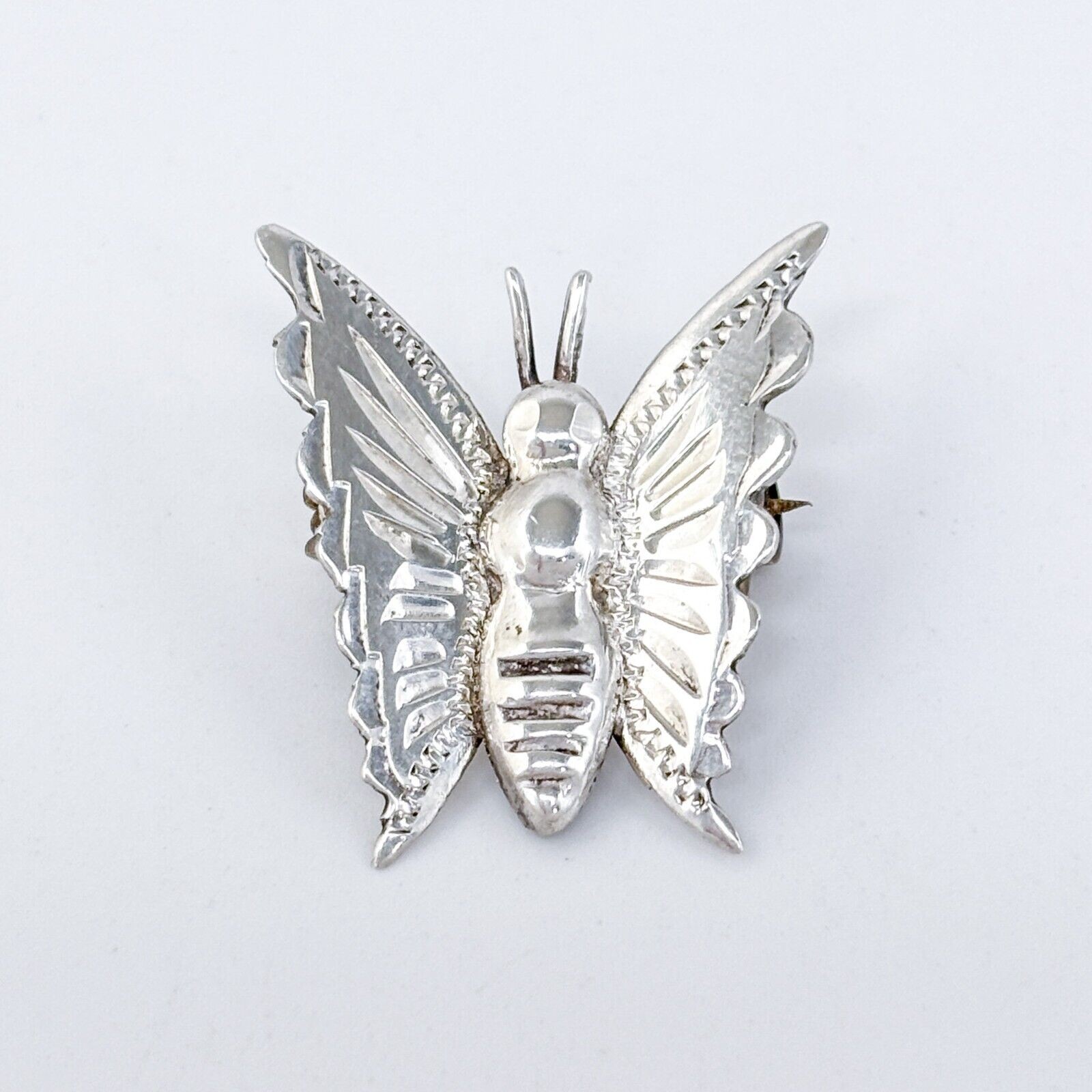 Estate Mexico Sterling Silver 925 Butterfly Pin Brooch