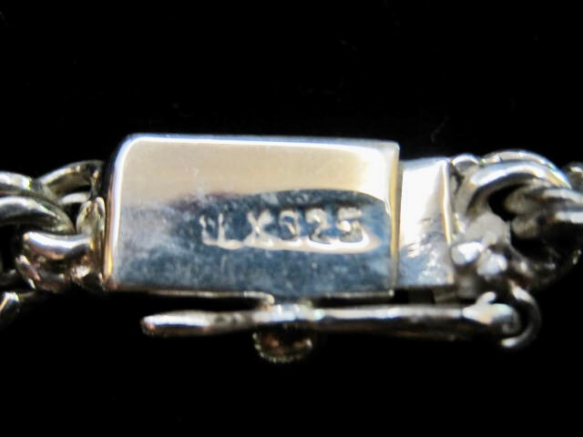 NEW DOUBLE ROLO LINK STERLING SILVER CHAIN BRACELET 24.4 grm – 7.5″ TAXCO MEXICO