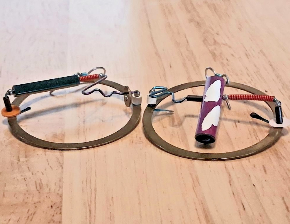 Eve Kaplin Vintage Post-Modern Abstract Memphis Style Kinetic Earrings!