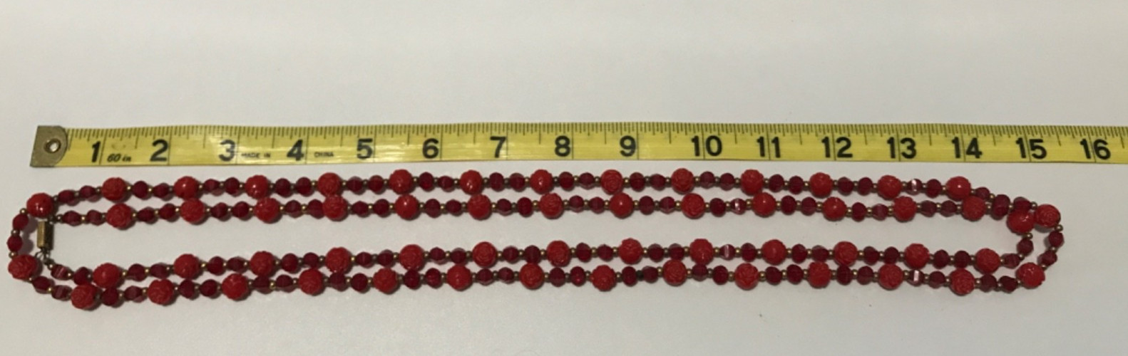 Vintage Lot 10 Red Costume Jewelry Necklaces Bracelets Brooch Earrings Fun Boho