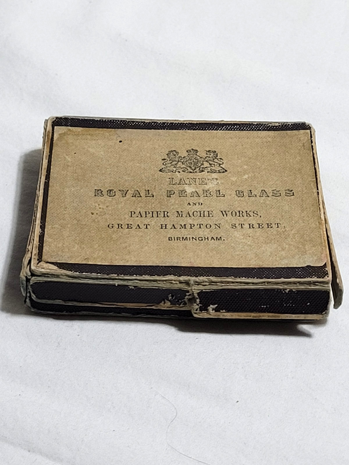 Antique Lane’s Royal Pearl Glass Landscape Brooch Gifted May 1881 Original Box